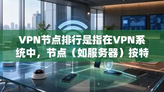 VPN节点排行是指在VPN系统中,节点(如服务器)按特定标准或规则进行排序的顺序。这一排行包括以下几个主要因素 VPN节点排行是指在VPN系统中,节点(如服务器)按特定标准或规则进行排序的顺序。这一排行包括以下几个主要因素