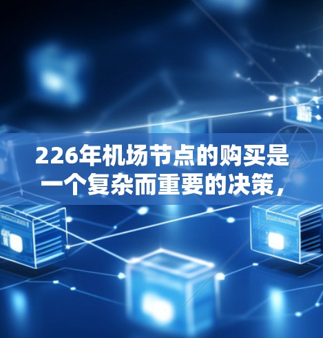 226年机场节点的购买是一个复杂而重要的决策,涉及多方面因素的综合考量。以下是对这一问题的详细分析和建议 226年机场节点的购买是一个复杂而重要的决策,涉及多方面因素的综合考量。以下是对这一问题的详细分析和建议