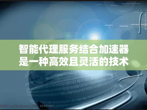 智能代理服务结合加速器是一种高效且灵活的技术组合，主要应用于数据科学、图像处理、自然语言处理等领域。以下是详细的分析和总结