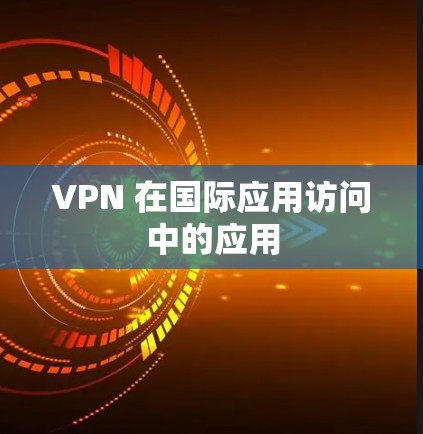 VPN 在国际应用访问中的应用