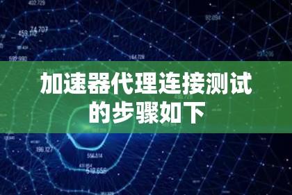 加速器代理连接测试的步骤如下