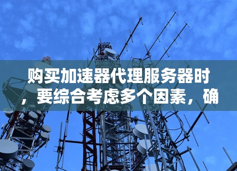 购买加速器代理服务器时，要综合考虑多个因素，确保选择合适的解决方案。以下是一个清晰的步骤指南