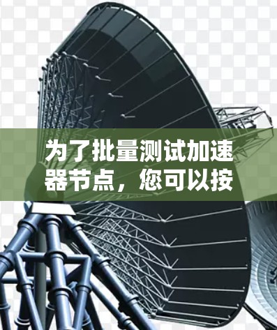 为了批量测试加速器节点，您可以按照以下步骤操作
