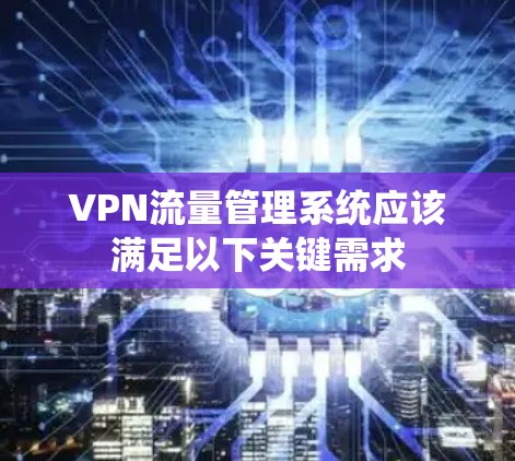 VPN流量管理系统应该满足以下关键需求
